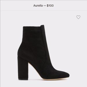 ALDO // AURELLA Black Suede Ankle Booties